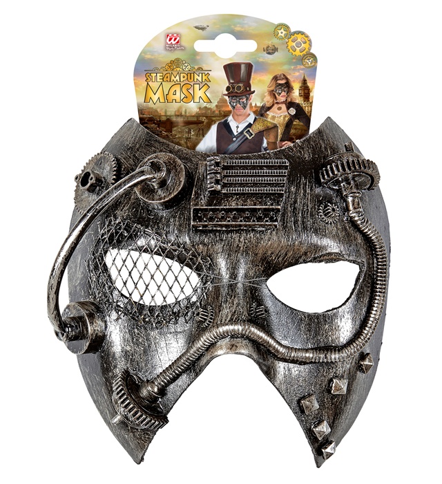 Mască Steampunk Argintie