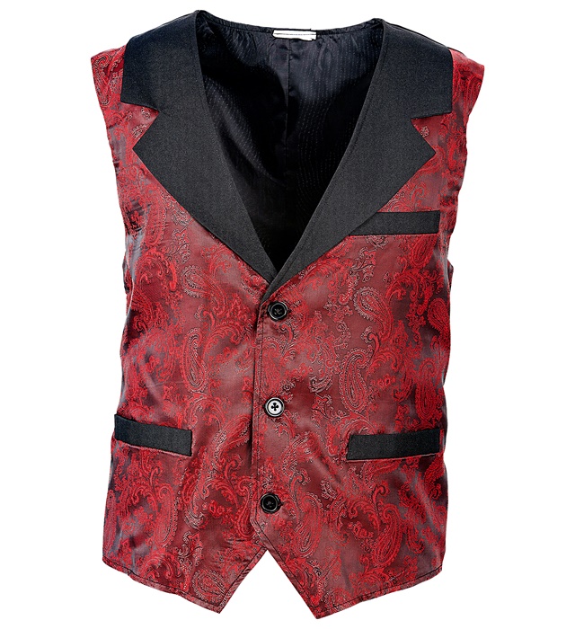Vesta Vintage Burgundy Jacquard