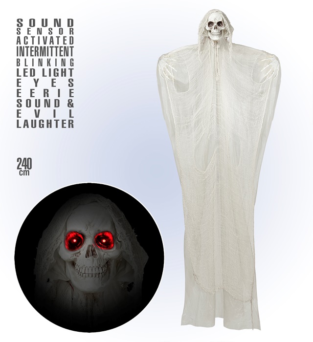 Decor Grim Reaper Animat Alb 240 cm