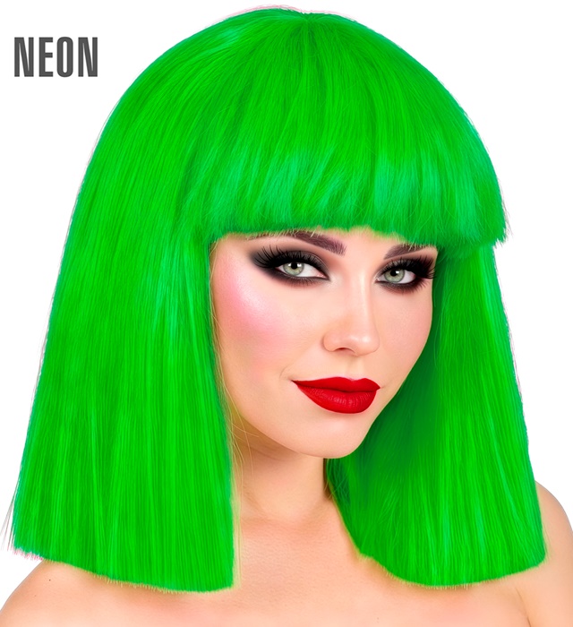 Peruca Bob Lung Verde
