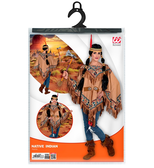 Poncho Indian Adult