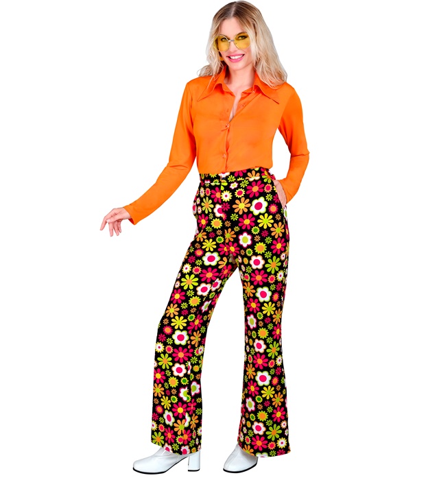Pantaloni Anii 60 Flori Dama