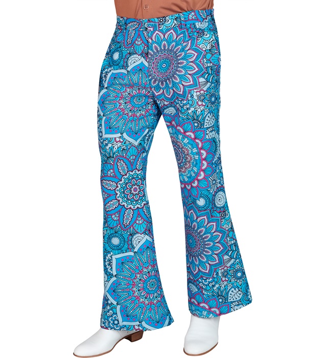 Pantaloni Anii 60 Albastri Barbat