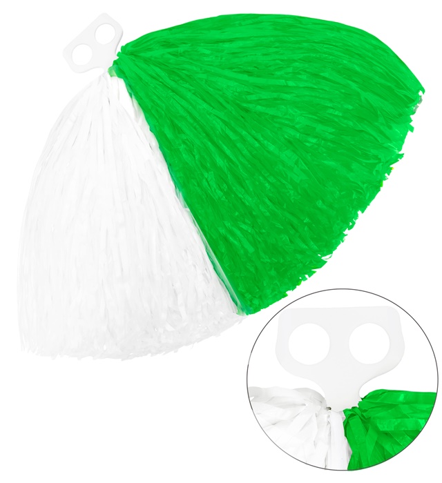 Pom Pom Bicolor Alb/verde