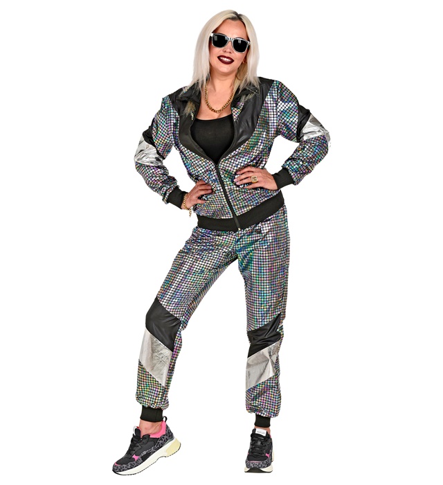 Costum Anii 80 Argintiu