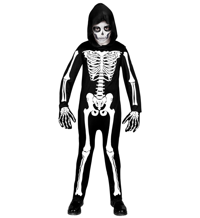 Costum Schelet Alb UV Copii