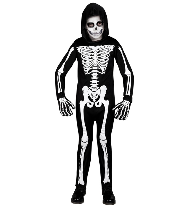 Costum Schelet Alb UV Copii