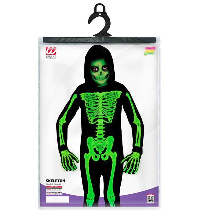 Costum Schelet Verde UV Copii