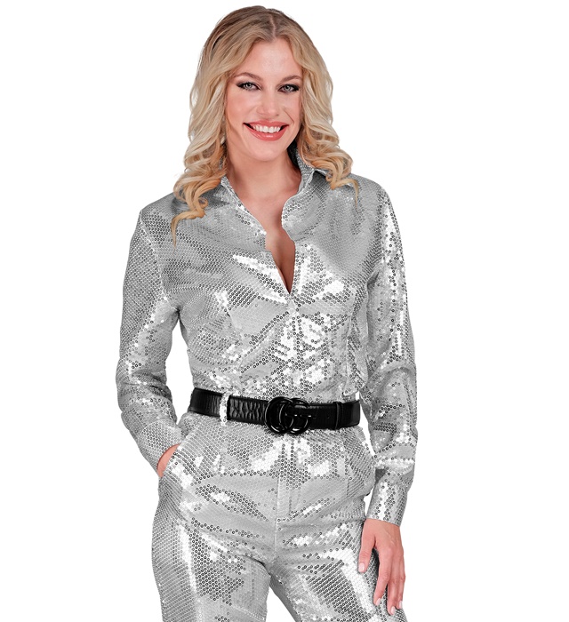 Camasa Paiete Argintie Dama L/xl