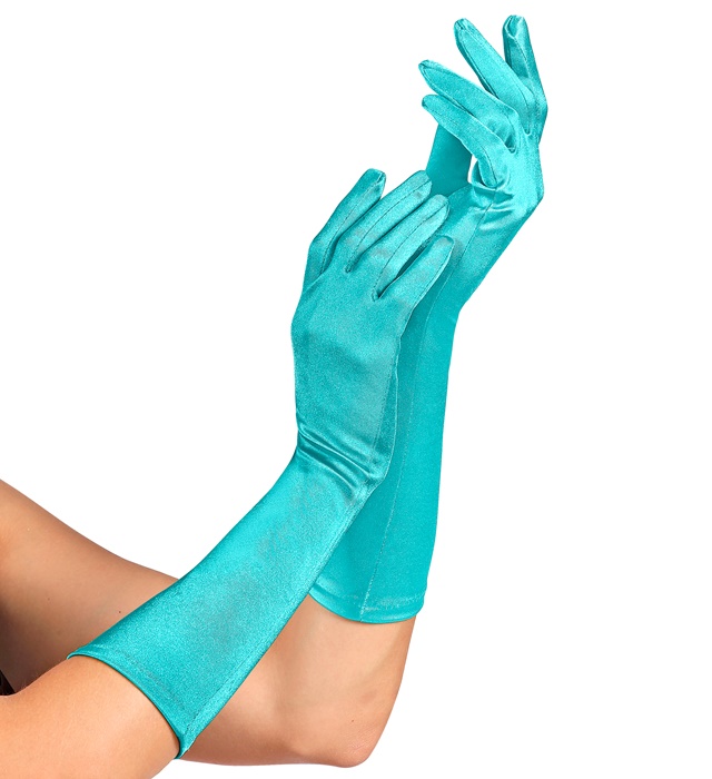 Manusi Lycra Satin Turcoaz