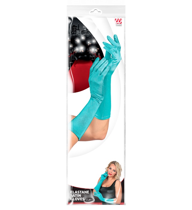 Manusi Lycra Satin Turcoaz