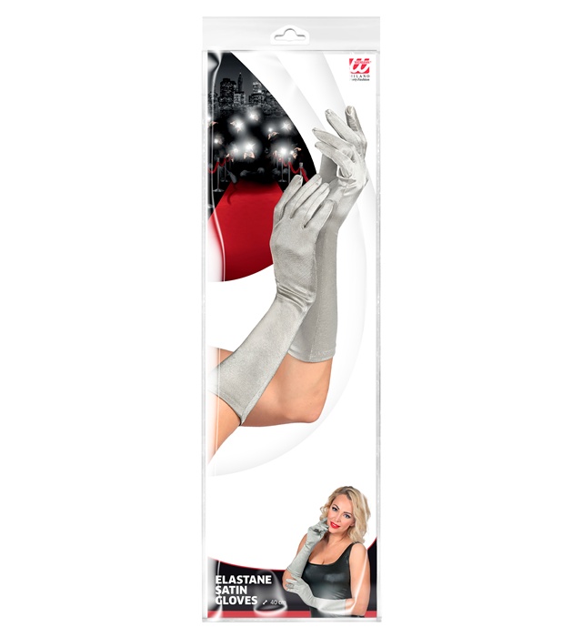 Manusi Lycra Satin Argintii