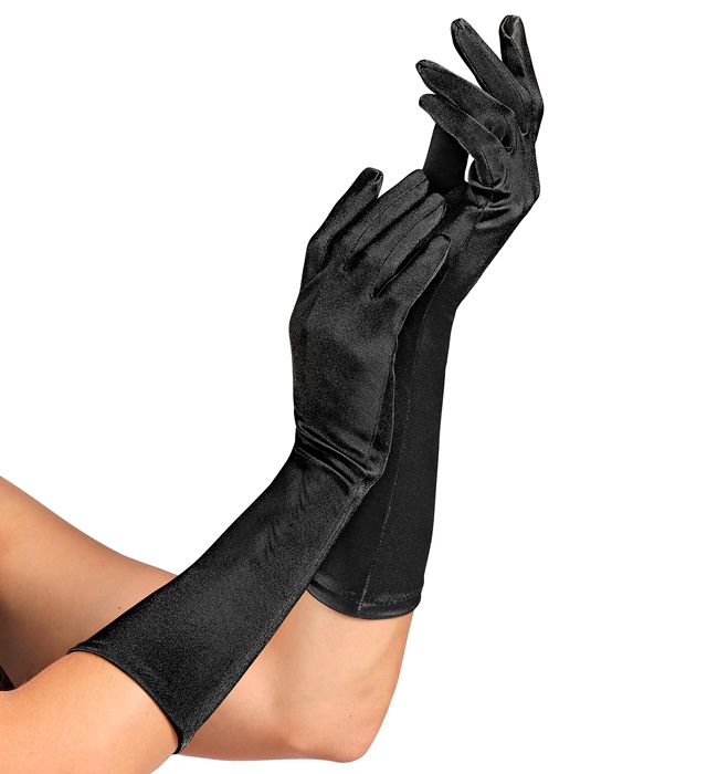 Manusi Lycra Satin Negre