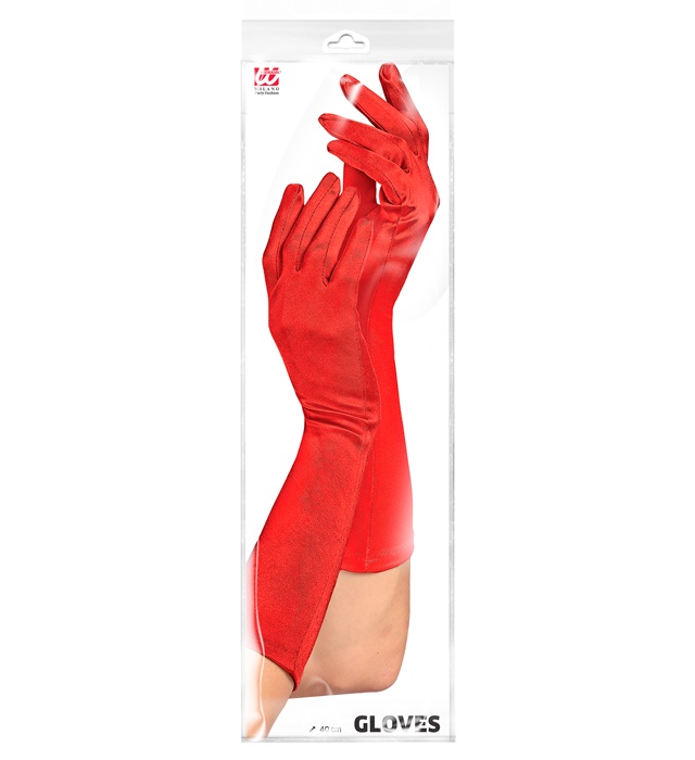 Manusi Lycra Satin Rosii