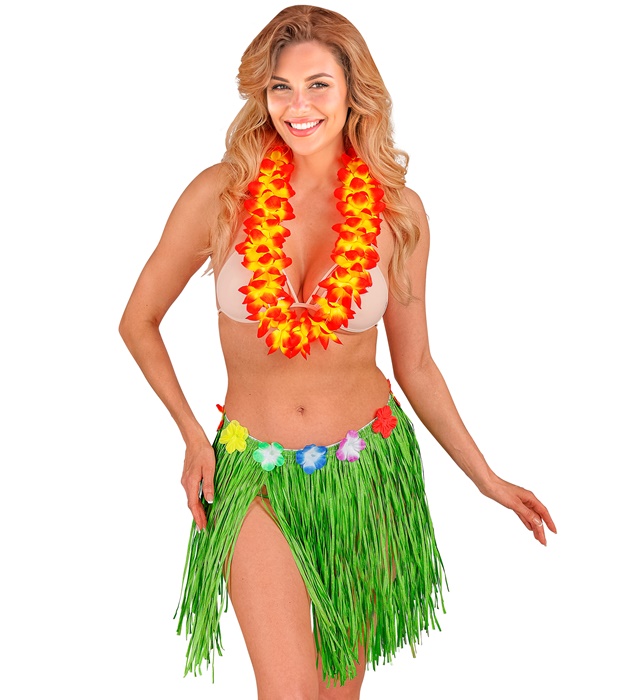 Fusta Hawaii Scurta Verde