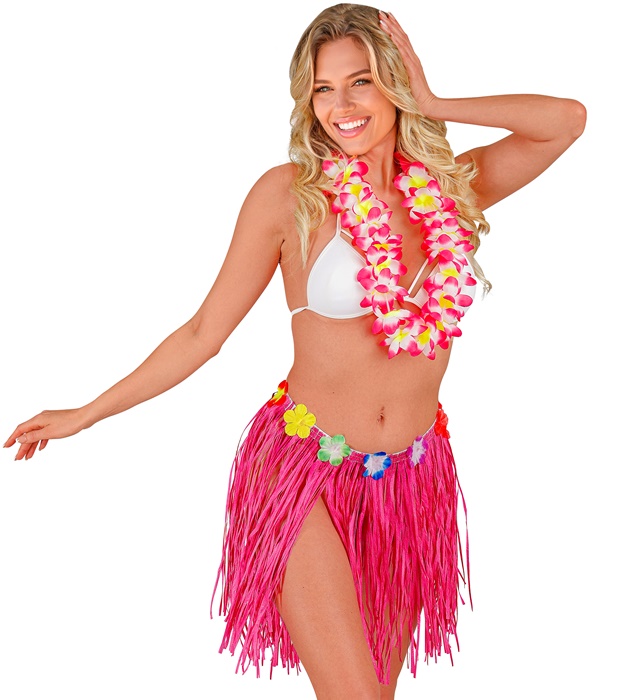 Fusta Hawaii Scurta Roz