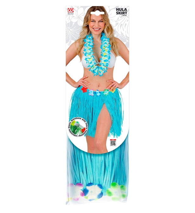 Fusta Hawaii Scurta Albastra