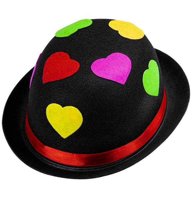 Pălărie Melon Clown Neagră