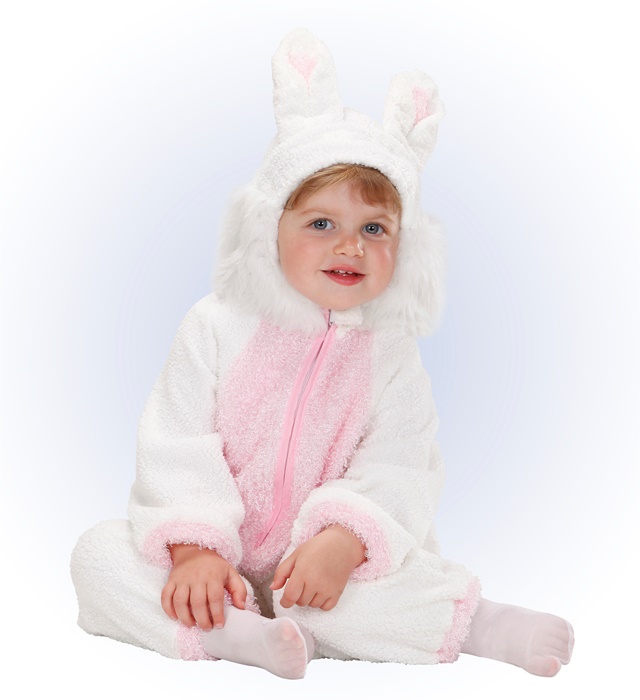 Costum Bebe Iepuras Alb