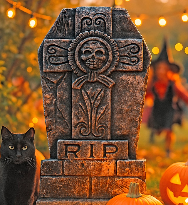 Piatra Funerara Cruce "RIP"