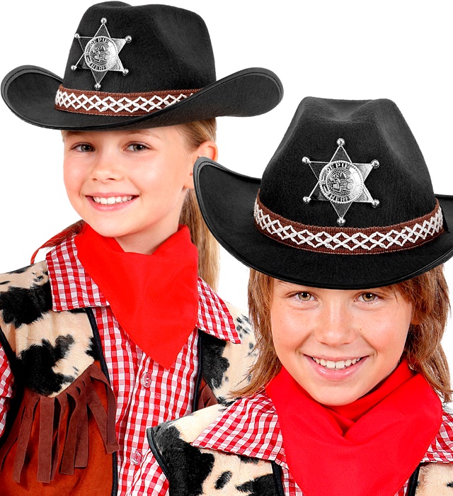 Palarie Cowboy Copil Neagra