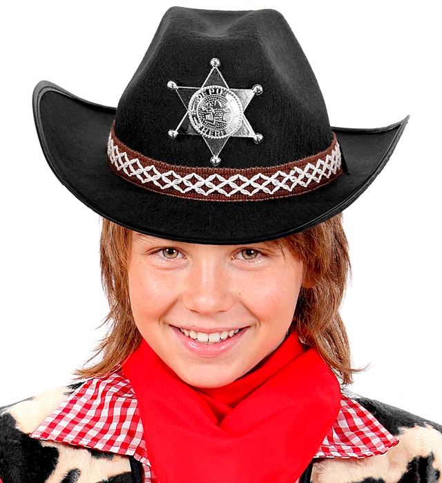 Palarie Cowboy Copil Neagra