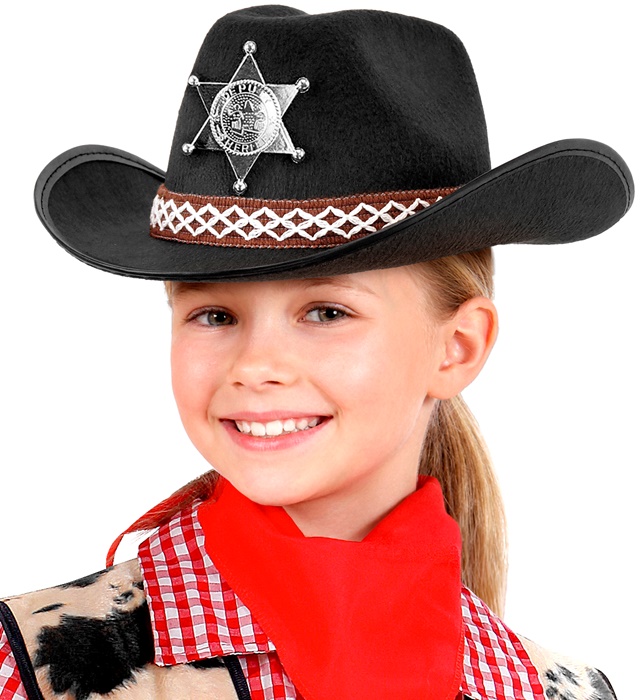 Palarie Cowboy Copil Neagra