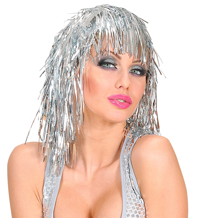 Peruca Disco Argintie