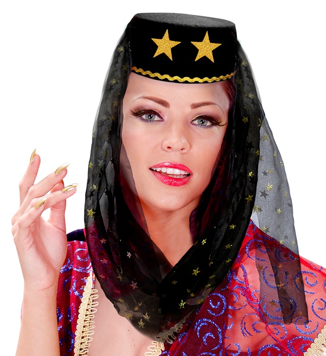 Pălărie Neagră Cu Voal