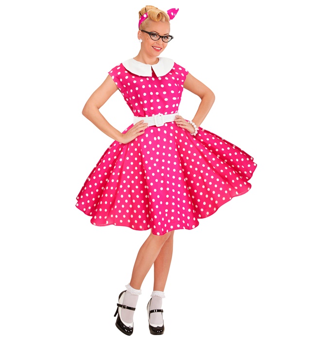 Costum Anii 50 Dama Roz