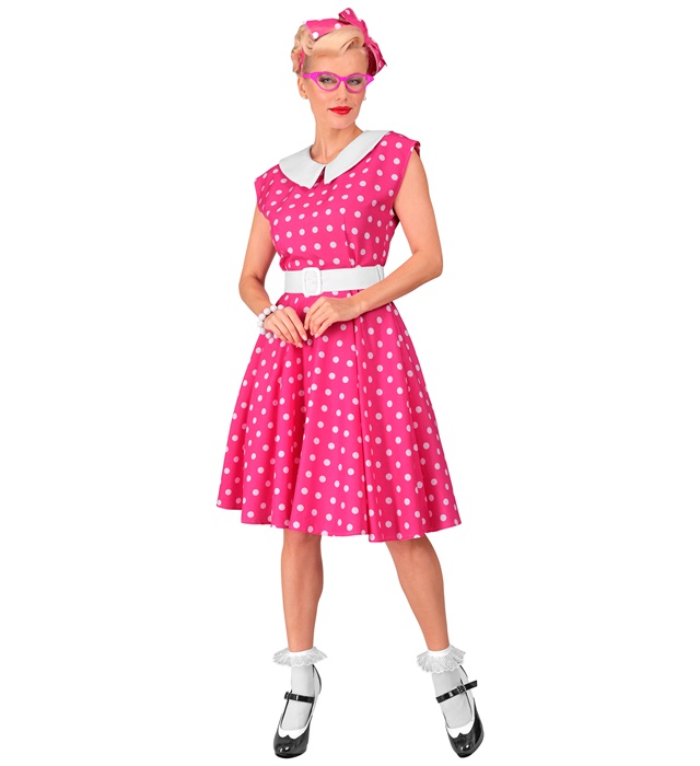 Costum Anii 50 Dama Roz