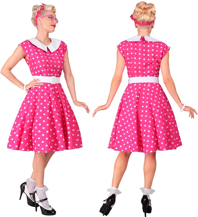 Costum Anii 50 Dama Roz