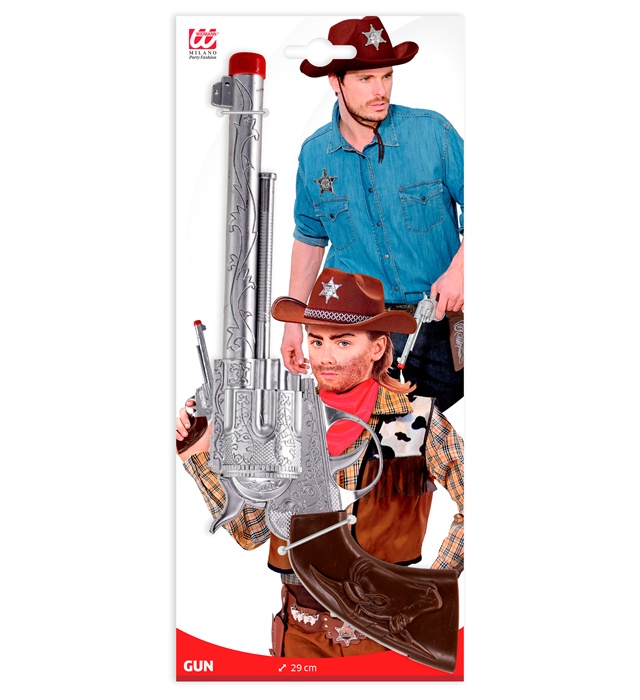 Pistol Cowboy Argintiu