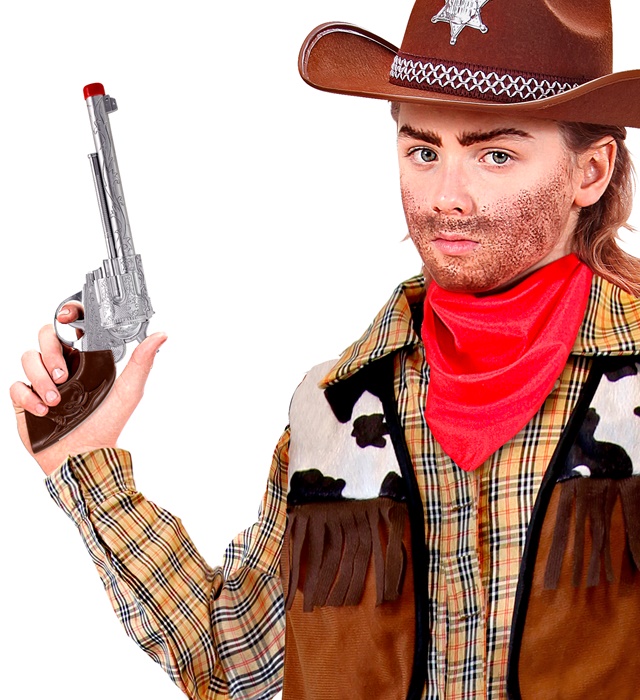 Pistol Cowboy Argintiu
