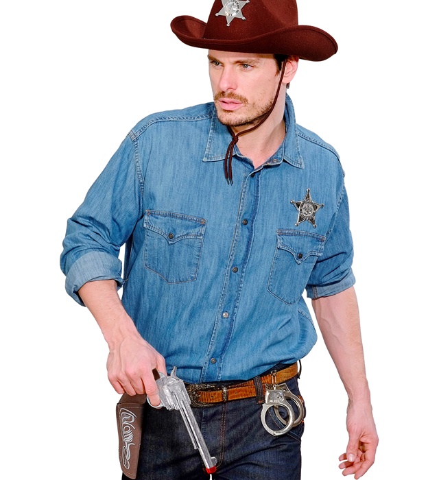 Pistol Cowboy Argintiu