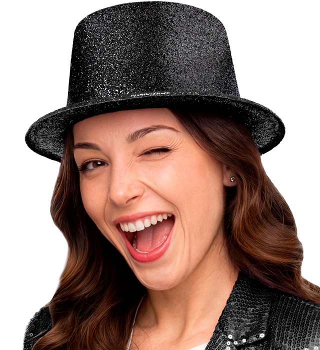 Palarie Glitter Neagra