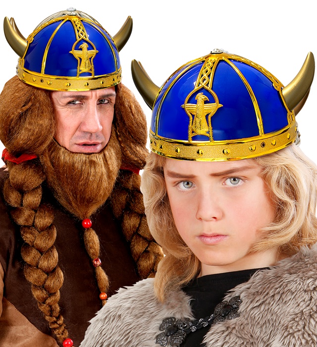 Casca Viking Copii Albastră