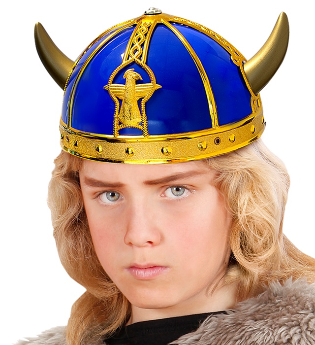 Casca Viking Copii Albastră