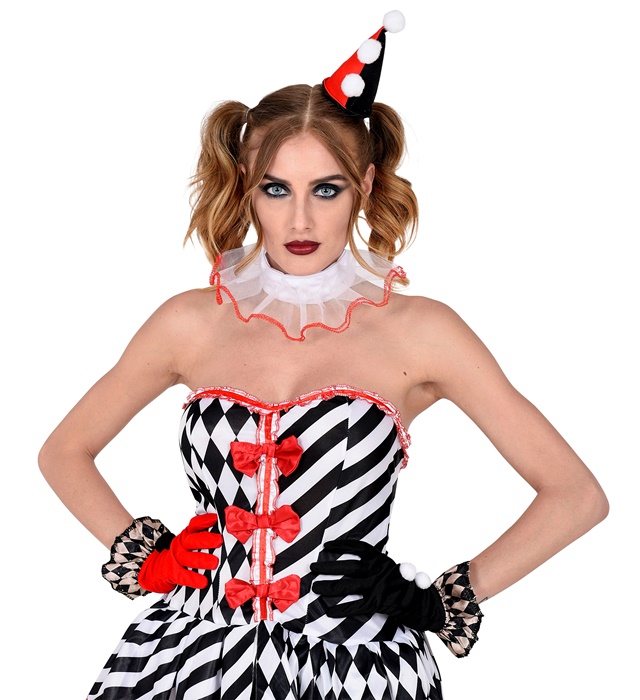 Set Harlequin Alb Negru Rosu