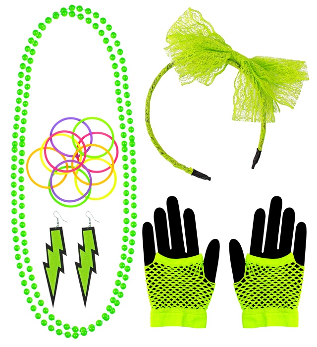 Set Accesorii Anii 80 Verde
