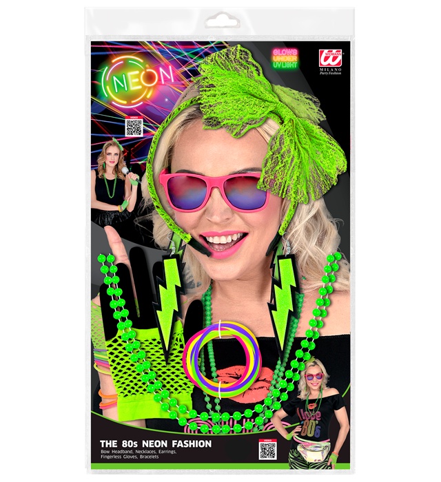 Set Accesorii Anii 80 Verde