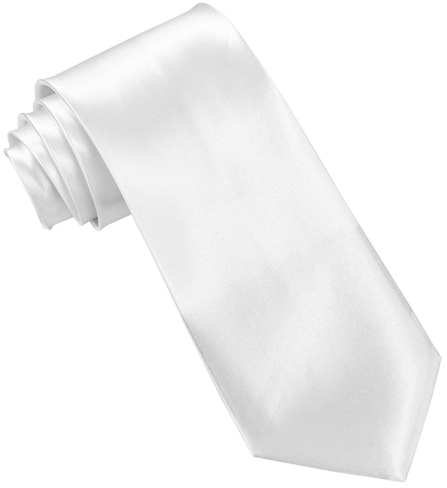 Cravata Satin Alba