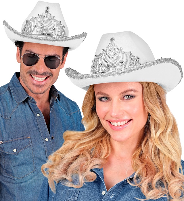 Palarie Cowgirl Alba