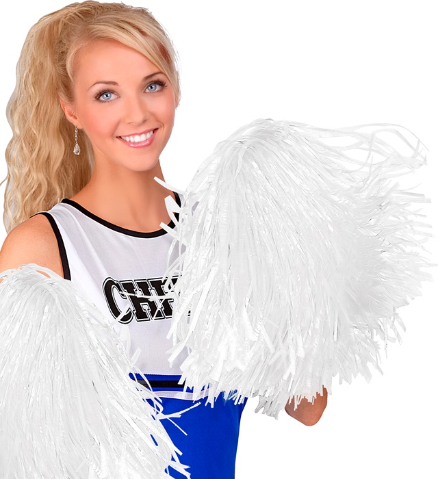 Pom Pom Majorete Alb