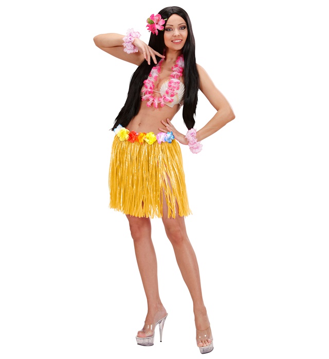 Fusta Hawaii Scurta Crem