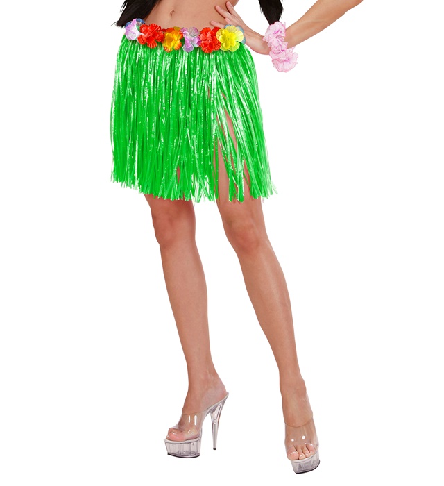 Fusta Hawaii Scurta Verde