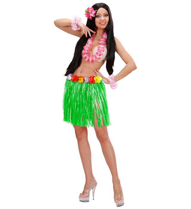 Fusta Hawaii Scurta Verde