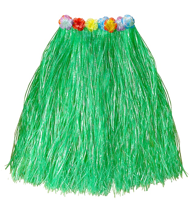 Fusta Hawaii Lunga Flori Verde