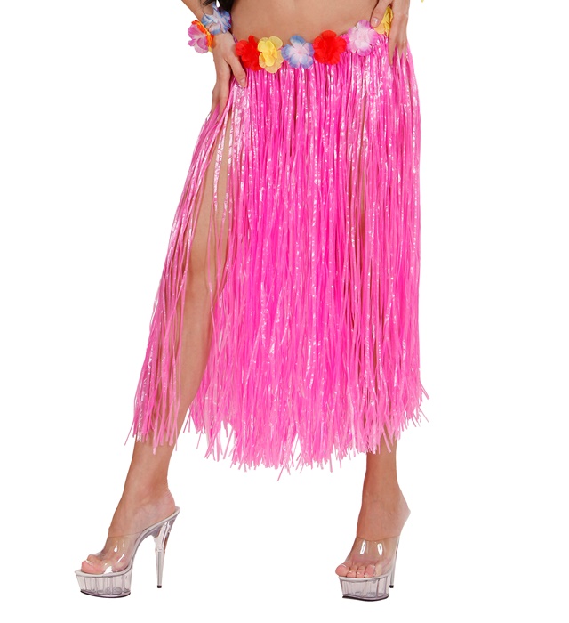 Fusta Hawaii Lunga Flori Roz