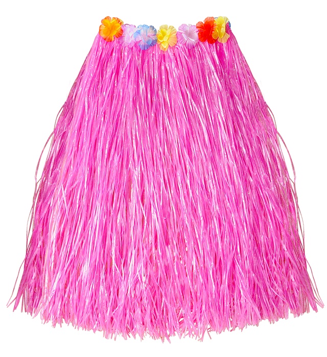 Fusta Hawaii Lunga Flori Roz
